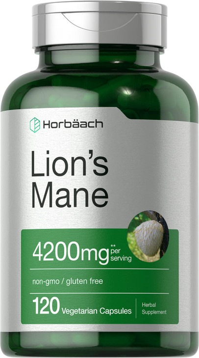 Horbäach Lions Mane Mushroom Extract - 120 Capsules