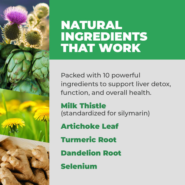 Balance ONE Liver Support Supplement with Milk Thistle, Dandelion Root Extract &