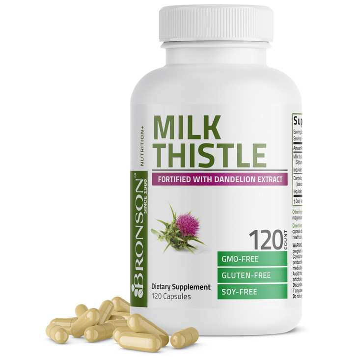 Bronson Milk Thistle Silymarin Marianum & Dandelion Extract Liver Health