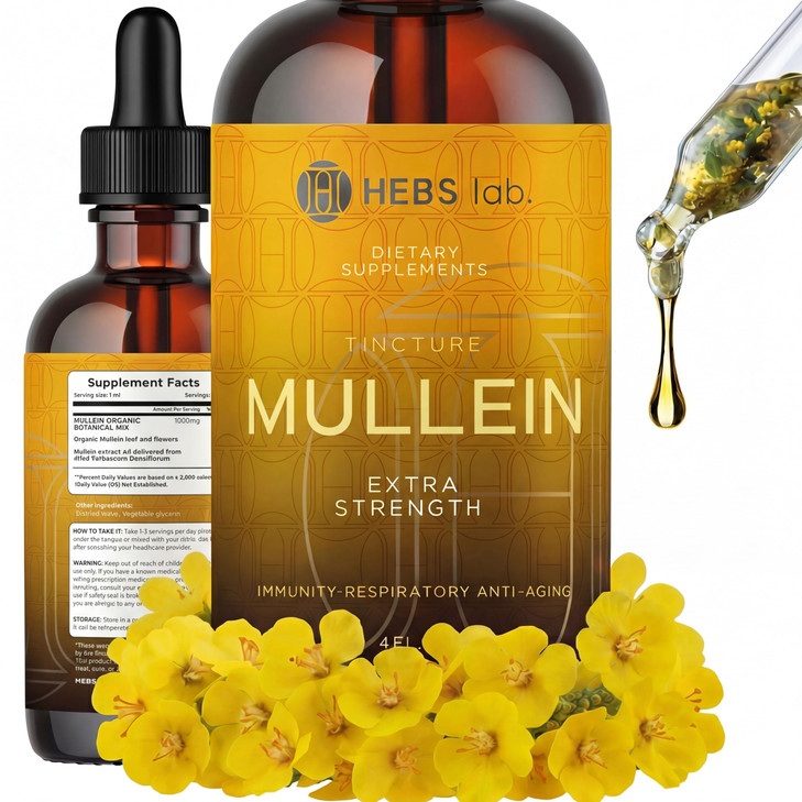 HEBS LAB. Mullein Leaf Extract for Lung Cleanse and Health