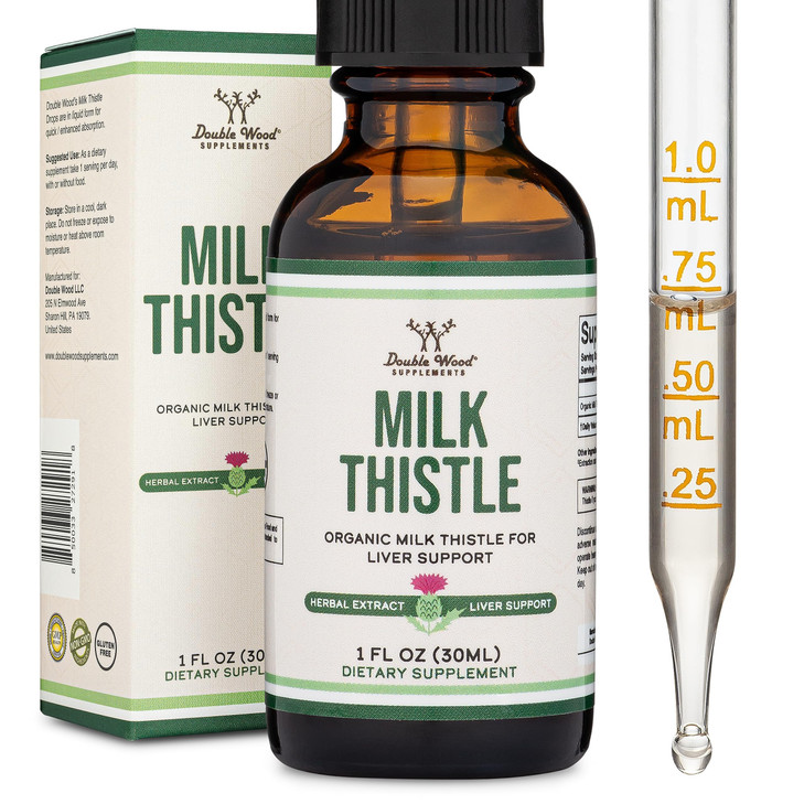 Milk Thistle Supplement - Organic Milk Thistle Liver Detox Drops 1 FL OZ