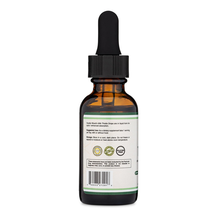 Milk Thistle Supplement - Organic Milk Thistle Liver Detox Drops 1 FL OZ