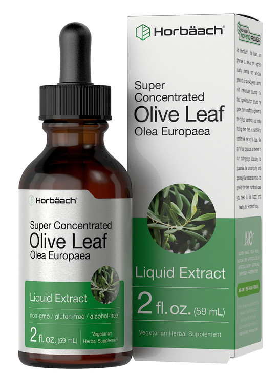 Horbäach Olive Leaf Extract Liquid - 2 fl oz - Super Strength