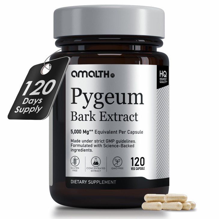 Amalth Pygeum Bark Extract Powder Higher Potency (6.5% phytosterols)- Herbal
