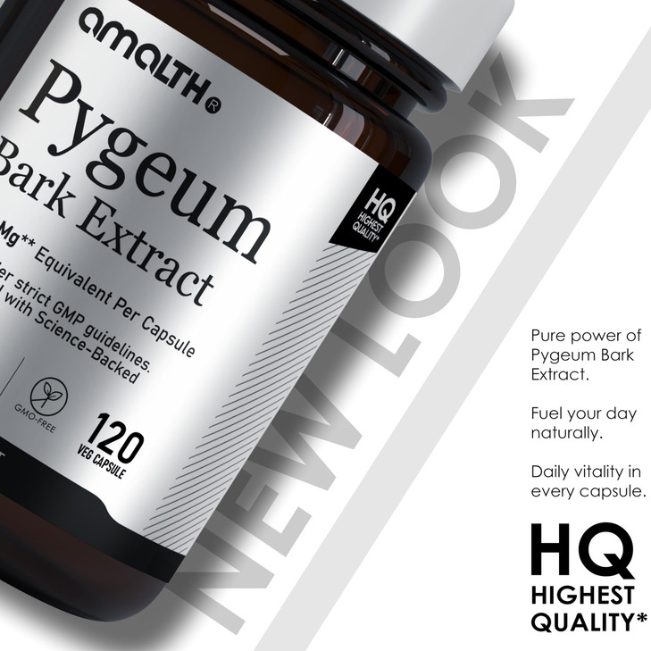 Amalth Pygeum Bark Extract Powder Higher Potency (6.5% phytosterols)- Herbal