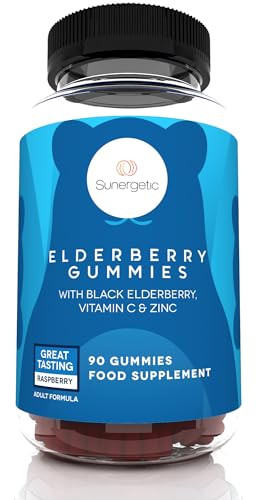 Premium Black Elderberry Gummies - Black Elderberry with Vitamin C & Zinc