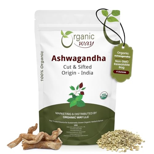 Organic Way Ashwagandha Root Cut & Sifted (Withania somnifera)