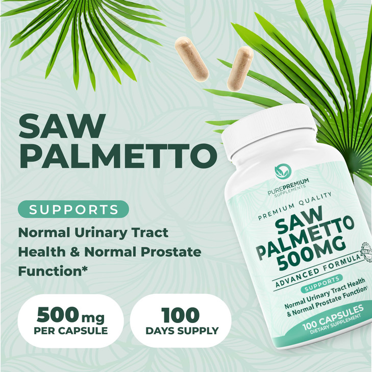 PurePremium Saw Palmetto 500 mg for Men/Women