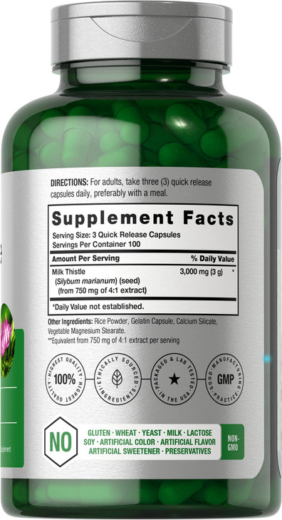 Horbäach Milk Thistle Supplement - 300 Capsules