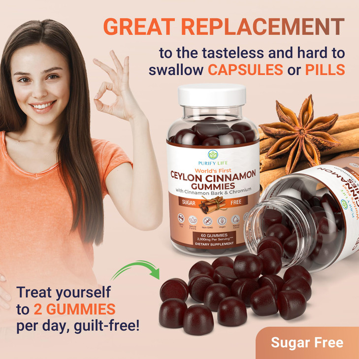 Sugar-Free Ceylon Cinnamon Gummies (2,000mg/Serving)
