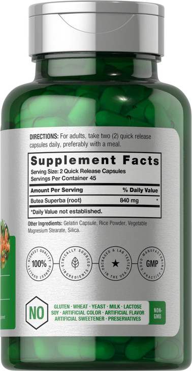 Horbäach Butea Superba Root 840mg - 90 Capsules