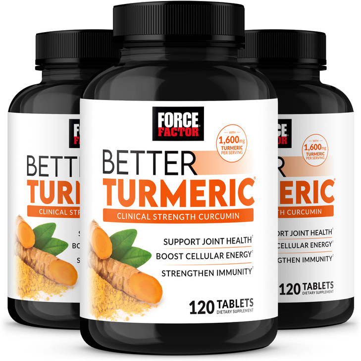 Better Turmeric 3-Pack Joint Support Supplement Featuring HydroCurc Turmeric