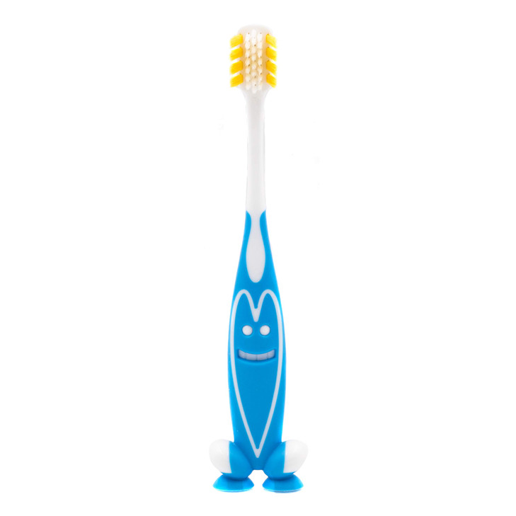 Ooak Kids Toothbrush, Tapered V++Max Bristles, Happy Face, Blue, 2 Count