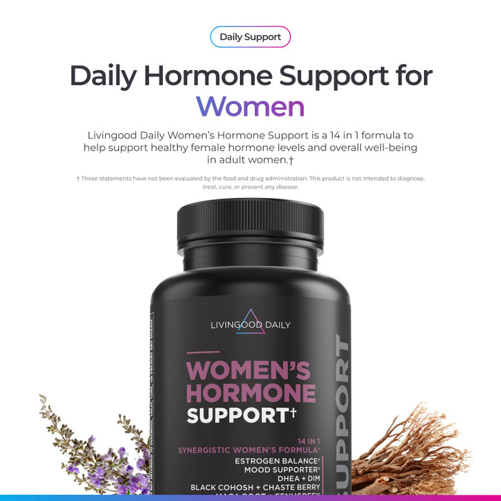 Livingood Daily Womens Hormone Support Supplement, Estrogen Balance