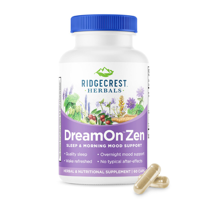 Ridgecrest Herbals DreamOn Zen, Sleep Support Supplement, Melatonin Free