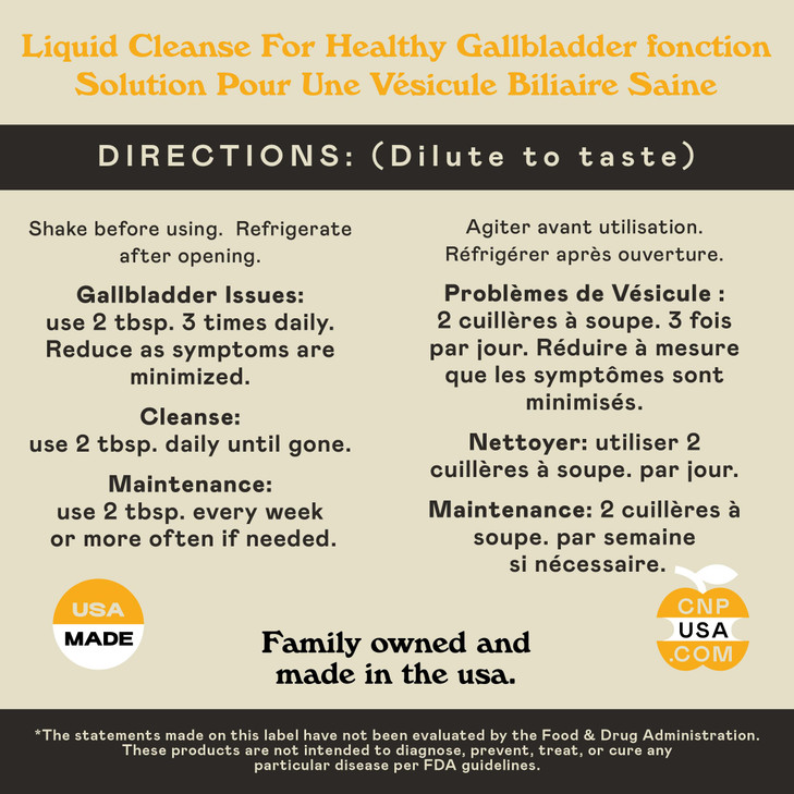 Complete Natural Products Gallbladder Support Liquid 16oz Supplement