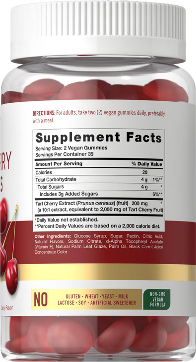 Carlyle Tart Cherry Gummies - 70 Count - Fruit Extract Supplement
