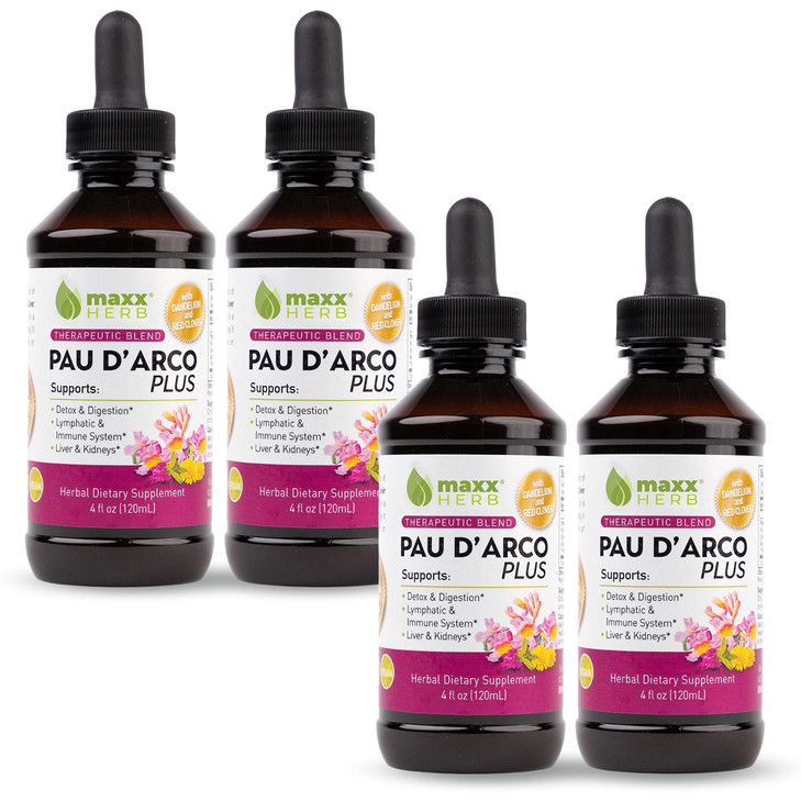 Maxx Herb PAU DArco Extract with Dandelion Root & Red Clover Therapeutic Blend