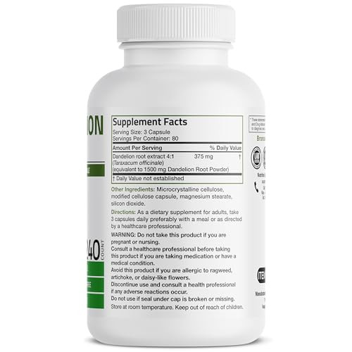 Bronson Dandelion Extract High Potency Supplement, Supports Overall Good Health