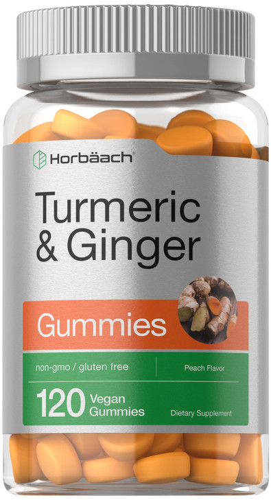 Horbäach Turmeric and Ginger Gummies - 120 Count