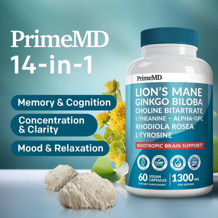 14-in-1 Lions Mane Supplement Capsules