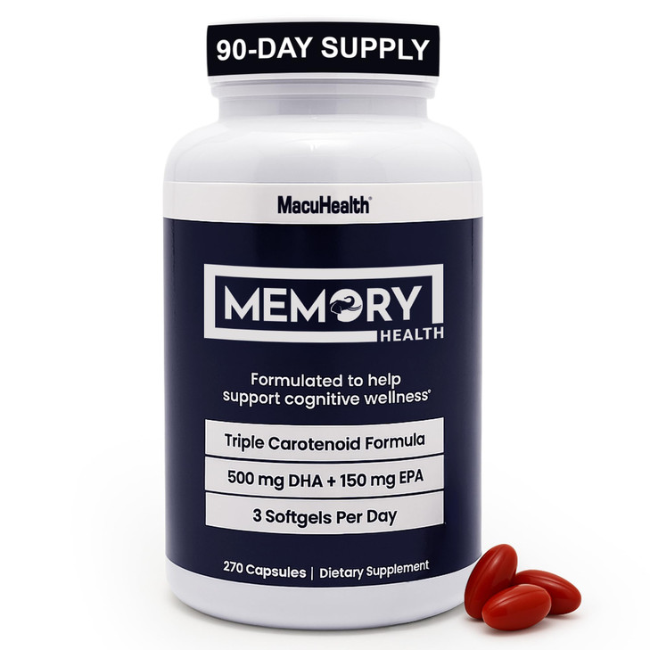 Memory Health Softgels with Omega-3, Carotenoids, and Vitamin E