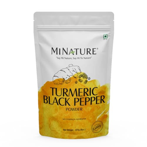 minature Turmeric Root Powder with Black Pepper, 227g (8oz)| Pure Curcuma Longa