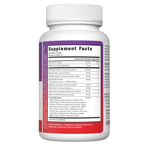 Liver Cleanse Detox Milk Thistle Liver Support 1000mg High Potency Liver Focus