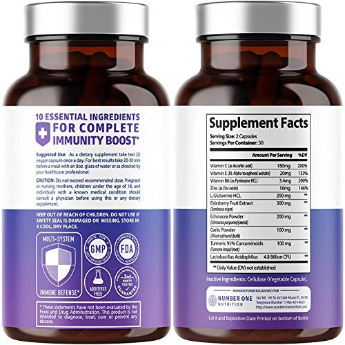 Premium 10 in 1 Immune Support Supplement [10 Potent Ingredients]