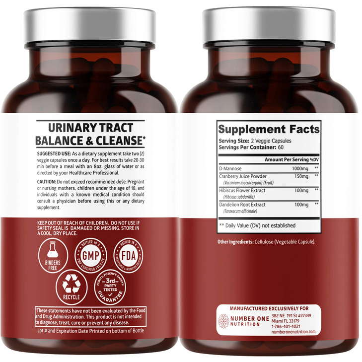 Number One Nutrition Premium D Mannose Supplement