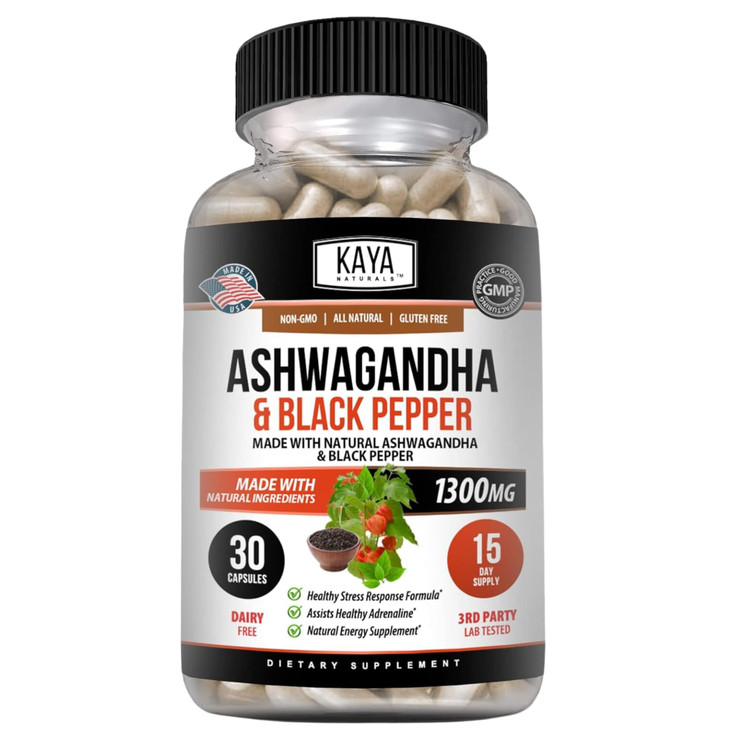 Kaya Naturals Ashwagandha Root with Black Pepper
