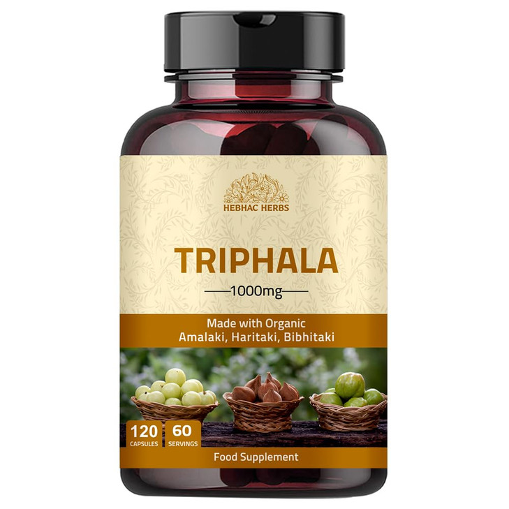 Hebhac Herbs Triphala 120 Capsules,
