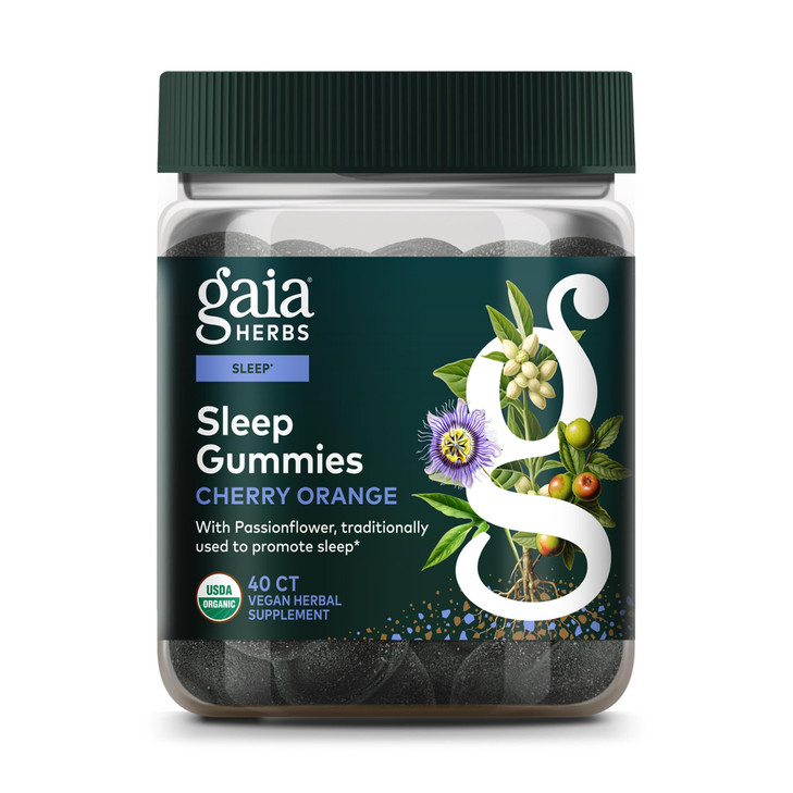 Gaia Herbs Organic Sleep Gummies, Sleep Support, Ashwagandha, Organic Reishi