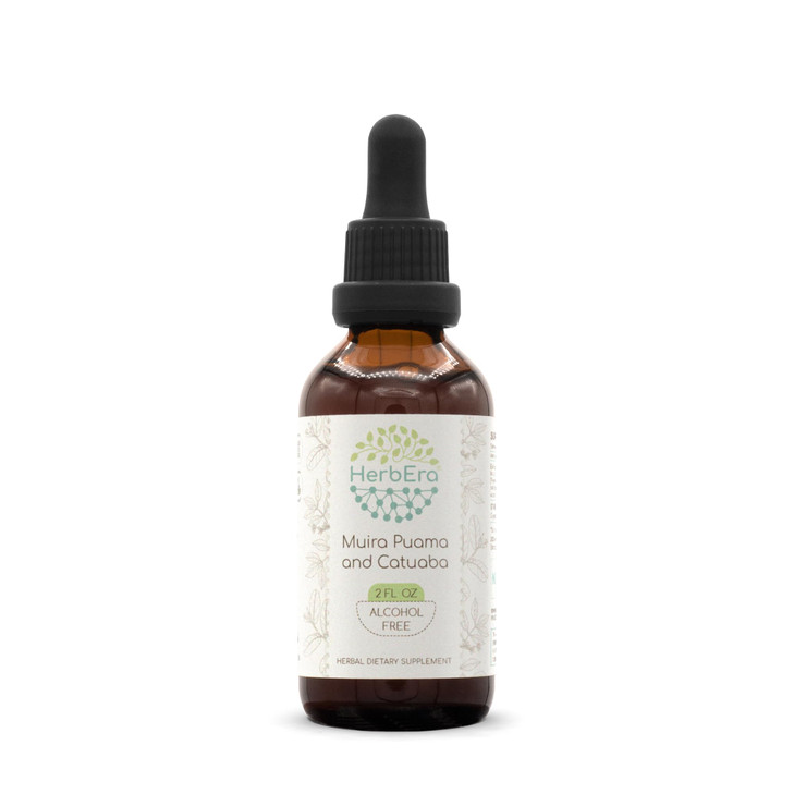 HerbEra Muira Puama and Catuaba B60 Alcohol-Free Herbal Extract Tincture