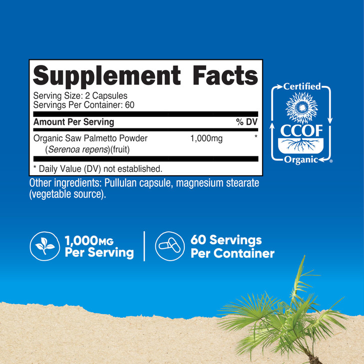 Nutricost Saw Palmetto 1000mg, 120 Capsules
