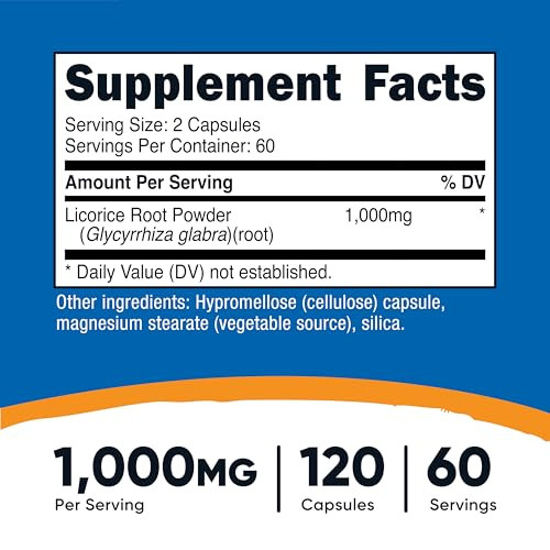Nutricost Licorice Root 500mg, 120 Capsules - Non-GMO, Gluten Free