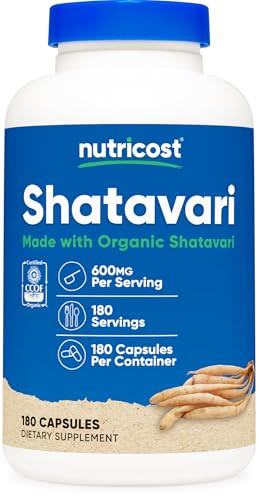 Nutricost Shatavari 600mg, 180 Capsules, 180 Servings