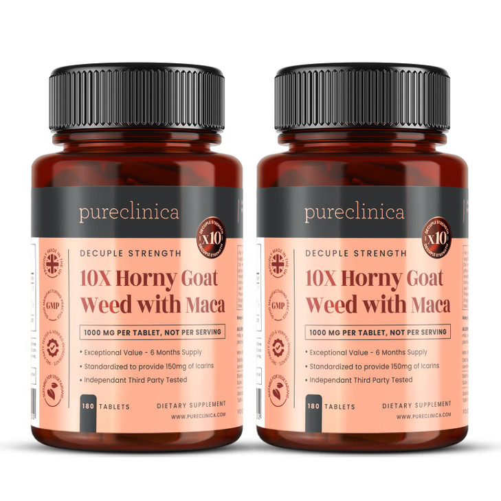 10X Horny Goat Weed Extract (3750mg) Maca Extract (2500mg) x 360 Tablets (2