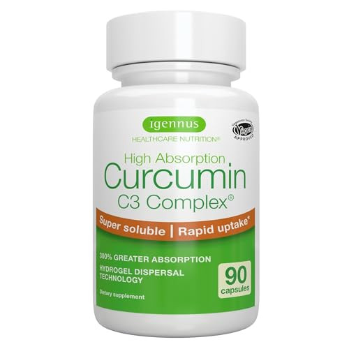 Igennus Advanced Curcumin C3 Complex, 300% Greater Absorption & Rapid Uptake