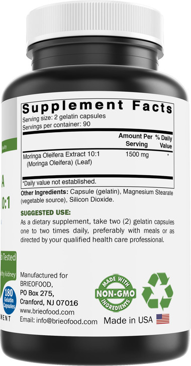 Brieofood Moringa Oleifera Extract 10:1 1500 mg