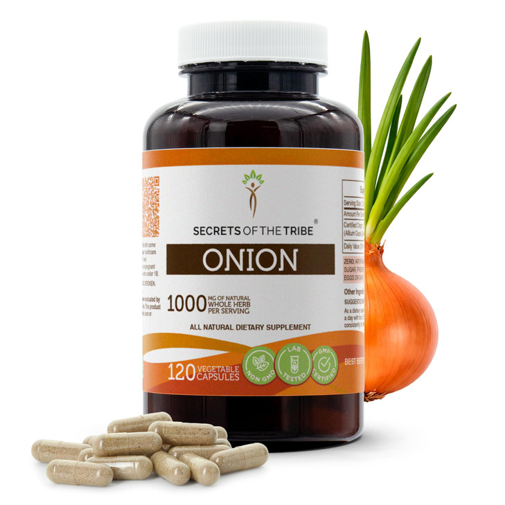 Secrets of the Tribe Onion 120 Capsules, 1000 mg, Onion (Allium Cepa) Dried Bulb