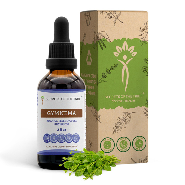Secrets of the Tribe Gymnema Tincture Alcohol-Free Liquid Extract, Gymnema