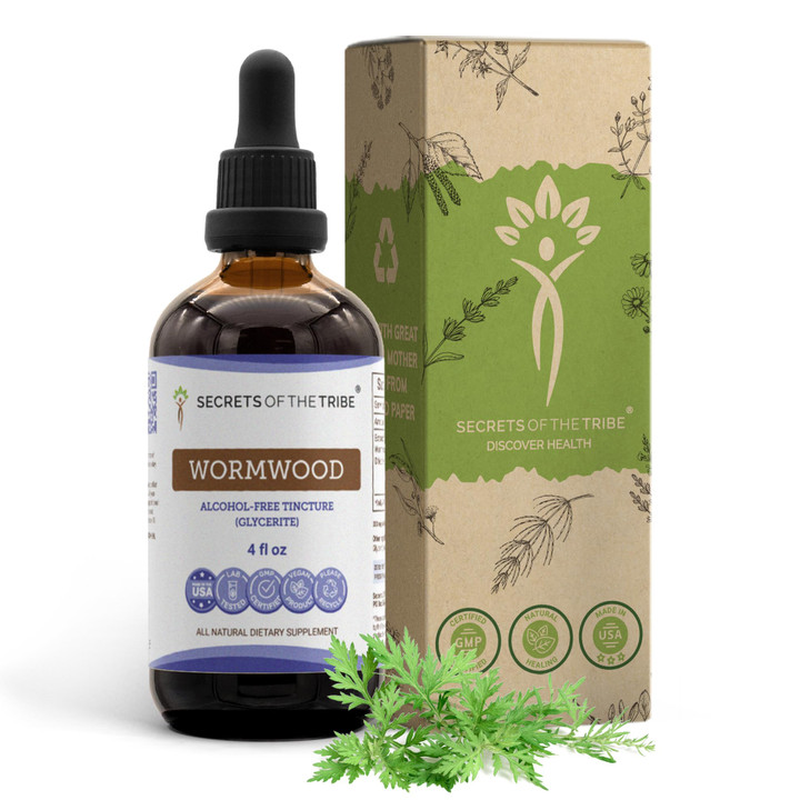 Secrets of the Tribe Wormwood Alcohol-Free Liquid Extract, Wormwood (Artemisia