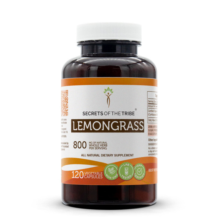 Secrets of the Tribe Lemongrass 120 Capsules, 800 mg, Lemongrass (Cymbopogon