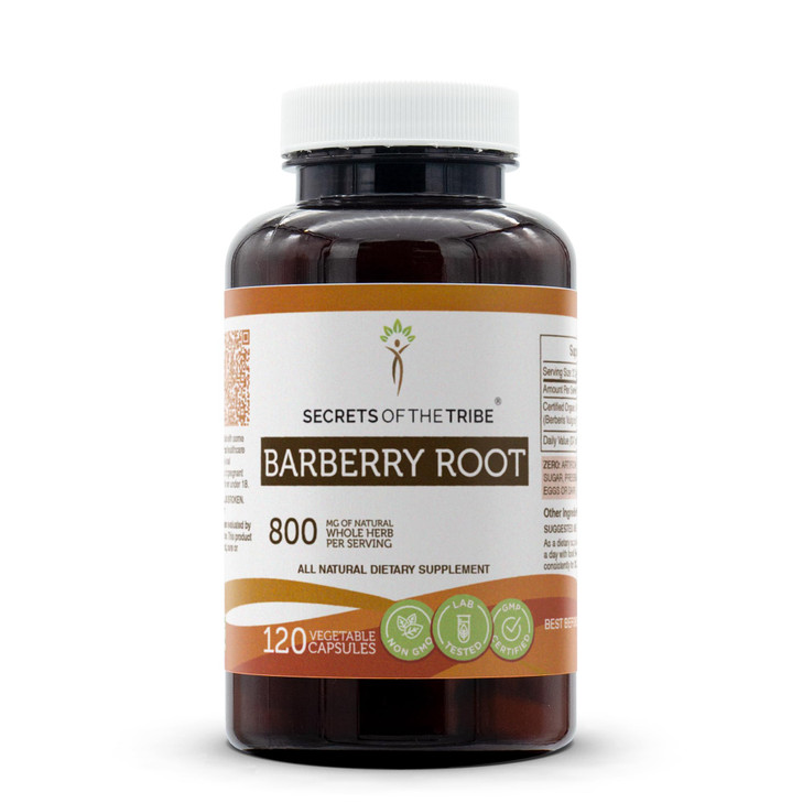 Secrets of the Tribe Barberry Root 120 Capsules, Made with Vegetable Capsules