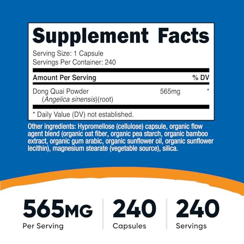 Nutricost Dong Quai 565mg, 240 Capsules (Angelica Sinensis)