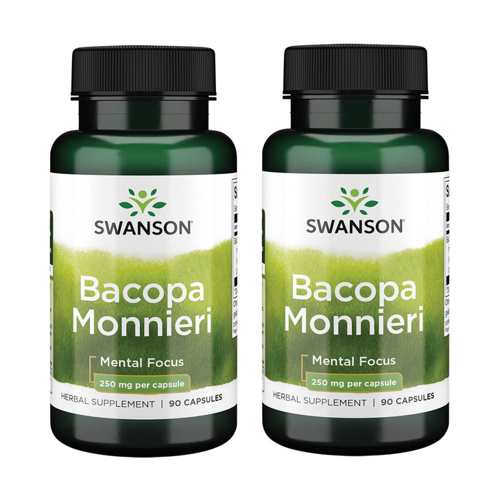 Swanson Bacopa Monnieri Extract Bacognize 250 Milligrams 90 Capsules (2 Pack)