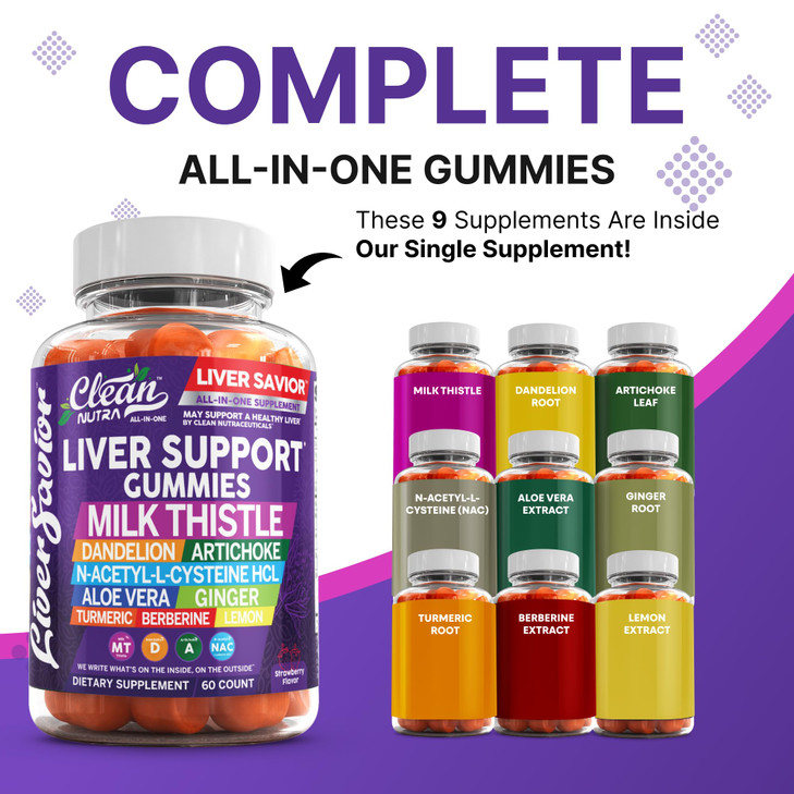 Clean Nutra Liver Cleanse Detox & Repair Gummies