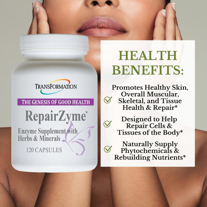 TRANSFORMATION THE GENESIS OF GOOD HEALTH RepairZyme High-Potency Digestive