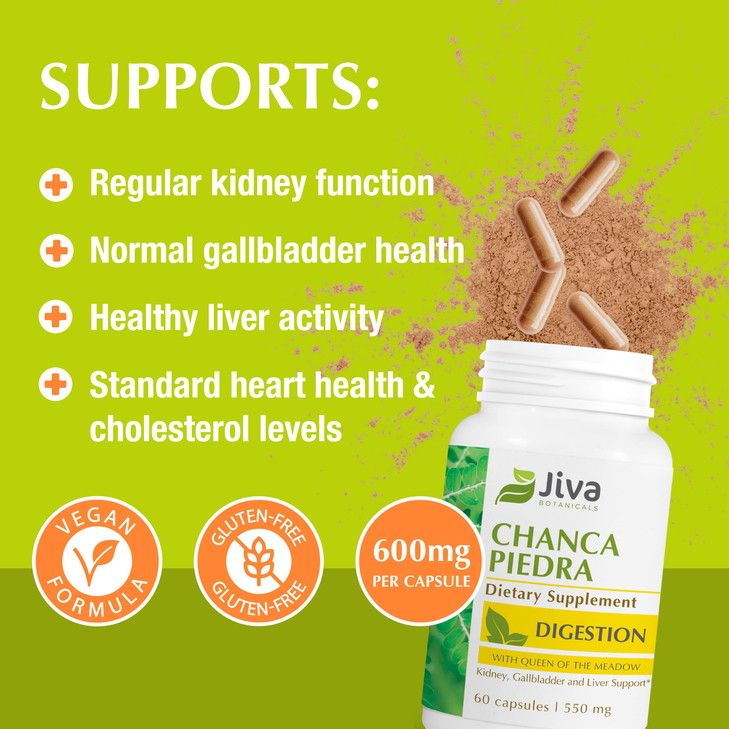 Jiva Botanicals Chanca Piedra Supplement - 550 mg per Serving